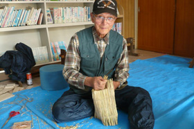 ワラ細工の達人：田村　勘二さん